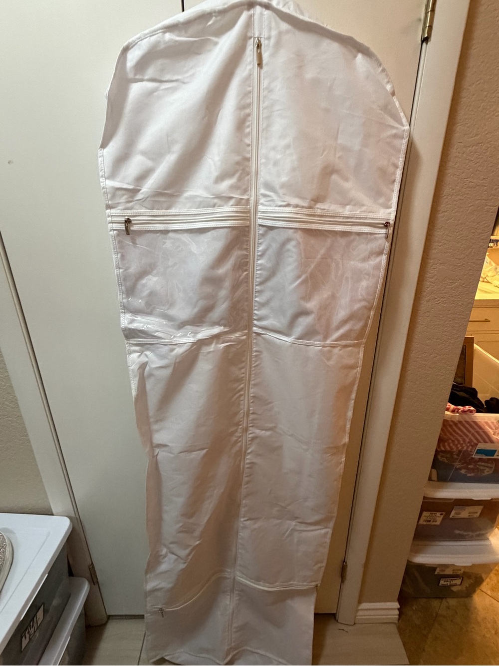 Wedding Dress Garment Bag with Four Zipper Pockets